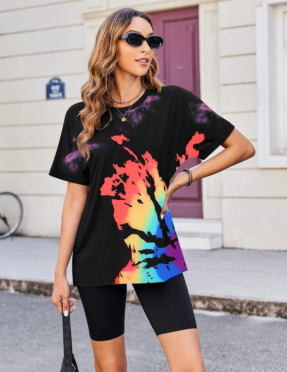 Zeagoo Women Oversized T-Shirt Summer Casual Short Sleeve Loose Tee Tops