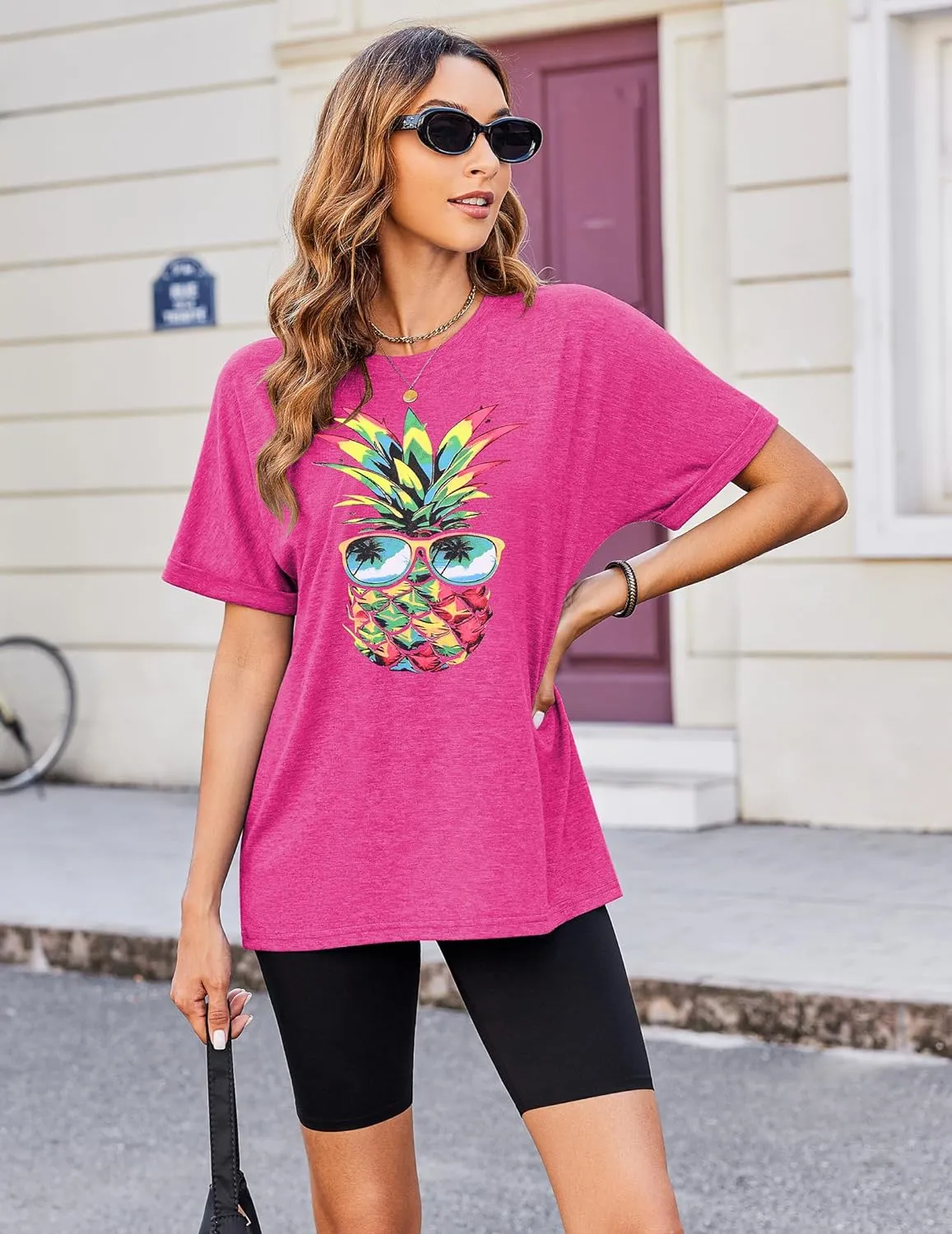 Zeagoo Women Oversized T-Shirt Summer Casual Short Sleeve Loose Tee Tops