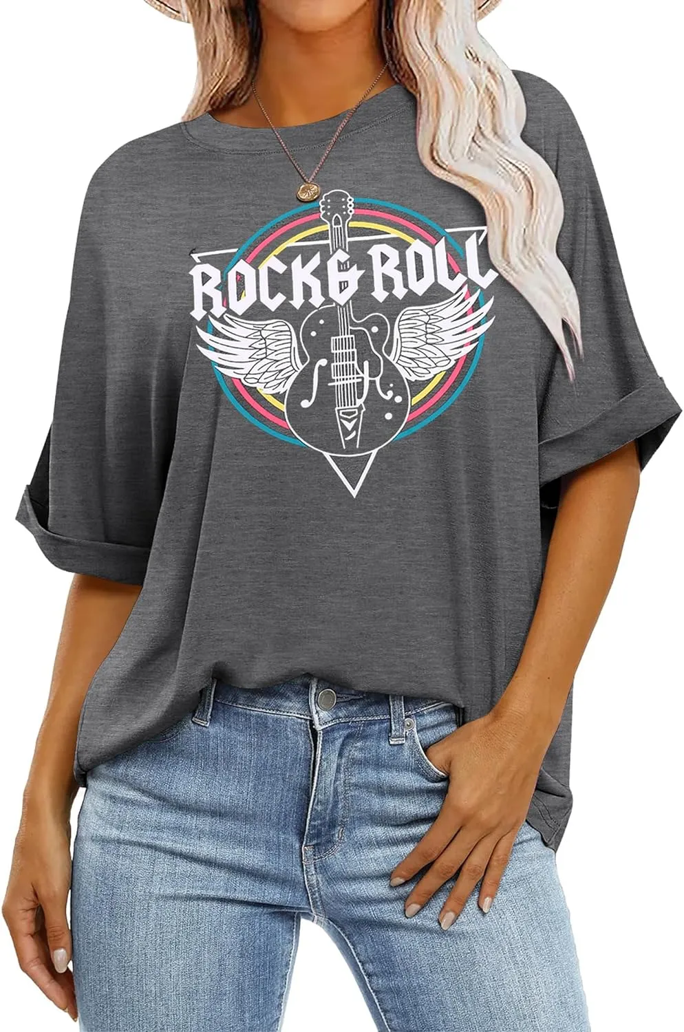 Zeagoo Women Oversized T-Shirt Summer Casual Short Sleeve Loose Tee Tops