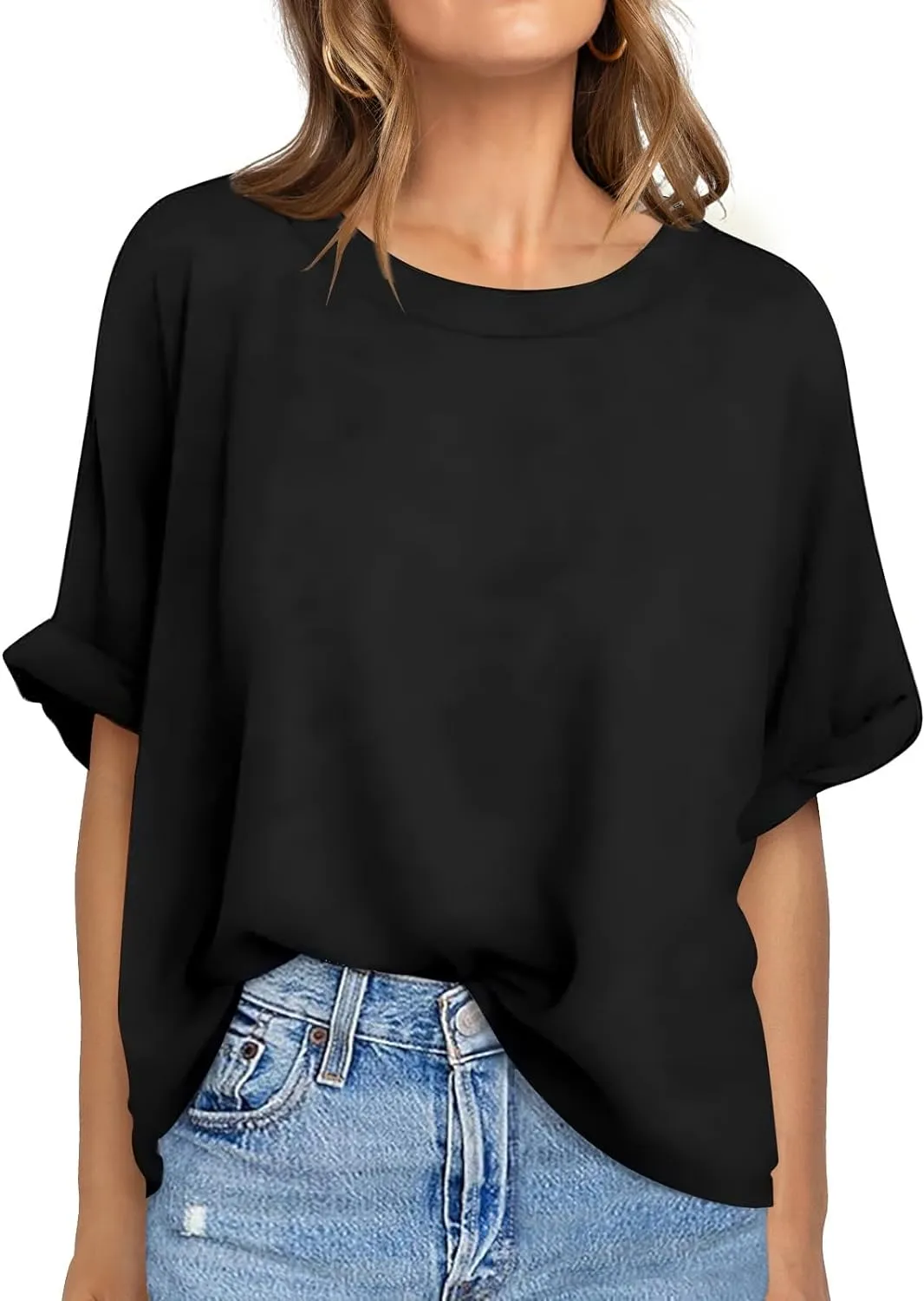 Zeagoo Women Oversized T-Shirt Summer Casual Short Sleeve Loose Tee Tops
